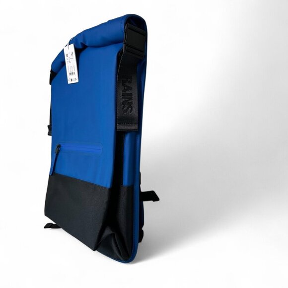 Rains Trail Rolltop Backpack W3 - Blue NWT Unisex - Picture 3 of 16